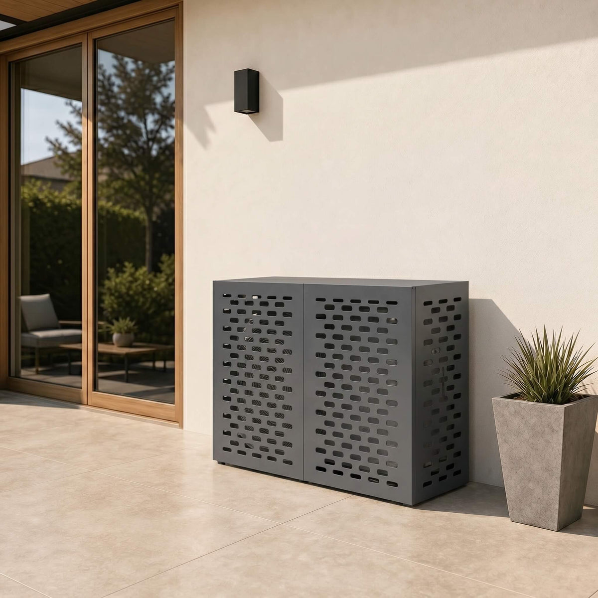 Cache Clim Étourneau - Anthracite Mat en Acier